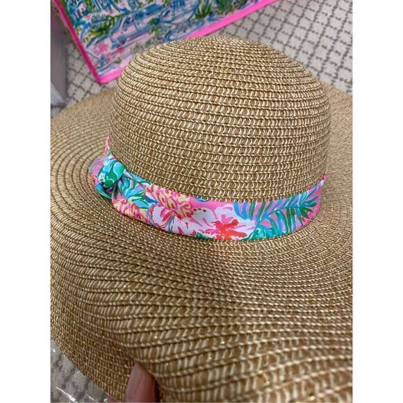 NWT LILLY Pulitzer RARE gift with purchase straw hat - Picture 5 of 7